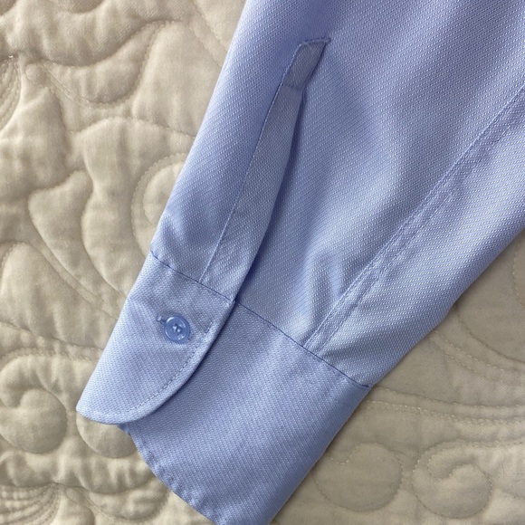 Light Blue Long Sleeve Shirt North End Sport Wrinkle Free Size Large - Picture 3 of 8